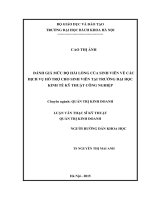 Đánh giá mức độ hài lòng của sinh viên về các dịch vụ hỗ trợ cho sinh viên tại trường đại học kinh tế kỹ thuật công nghiệp 