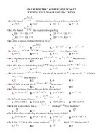 Tổng hợp 150 câu hỏi trắc nghiệm môn toán lớp 12 trường thpt thành phố sóc trăng | Toán học, Lớp 12 - Ôn Luyện
