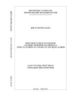 Phân tích và đề xuất giải pháp cải thiện tình hình tài chính của công ty cổ phần tư vấn đầu tư xây dựng an bình 