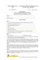 Mẫu quyết định đưa cơ sở phá dỡ tàu biển vào hoạt động