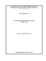 Vấn đề tiếp nhận franz kafka ở việt nam 