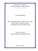 Một số giải pháp nhằm tạo động lực làm việc cho cán bộ, công chức làm việc tại ubnd huyện lộc hà, tỉnh hà tĩnh 
