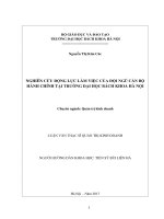 Nghiên cứu động lực làm việc của đội ngũ cán bộ hành chính tại trường đại học bách khoa hà nội 