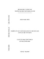 Nghiên cứu xử lý bã thải gyps của nhà máy dap làm vật liệu xây dựng 