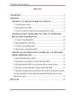 Tiểu luận hợp tác công tư về phân tích, đánh giá thực trạng phương thức hợp tác BOT ở việt nam