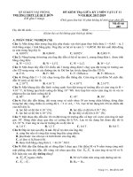 Đề thi giữa học kì 2 môn vật lí lớp 11 năm 2017 trường thpt lê quý đôn mã 485 | Vật Lý, Lớp 11 - Ôn Luyện