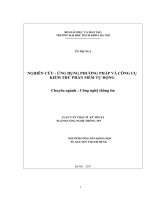 Nghiên cứu   ứng dụng phương pháp và công cụ kiểm thử phần mềm tự động 