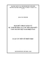 Đạo đức phật giáo và sự ảnh hưởng của nó đến đạo đức con người việt nam hiện nay  