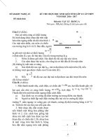 Đề thi học sinh giỏi môn vật lí lớp 11 năm năm 2016 sở GDĐT nghệ an bảng a | Vật Lý, Lớp 11 - Ôn Luyện