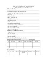 Mẫu báo cáo công tác tuần công tác tư vấn giám sát