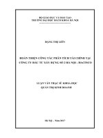 Hoàn thiện công tác phân tích tài chính tại công ty đầu tư xây dựng số 2 hà nội   hacinco 