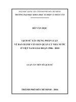 Lịch sử xây dựng pháp luật về ban hành văn bản quản lý nhà nước ở việt nam giai đoạn 1986 2010 