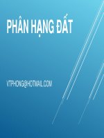 Bài giảng Phân hạng đất - Võ Thanh Phong