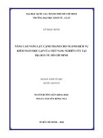 Nâng cao năng lực cạnh tranh cho ngành dịch vụ kiểm toán độc lập của việt nam nghiên cứu tại địa bàn TP hồ chí minh 