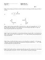 Đề kiểm tra 15 phút môn vật lí lớp 11 mã 1 | Vật Lý, Lớp 11 - Ôn Luyện