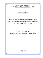 Một số giải pháp nâng cao chất lượng đào tạo chương trình tiên tiến tại trường đại học bách khoa hà nội 
