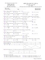 Đề thi HK1 Toán 12 năm học 2019 – 2020 sở GDĐT Bình Thuận | Toán học, Lớp 12 - Ôn Luyện
