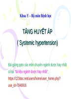 BỆNH TĂNG HUYẾT áp ppt _ BỆNH HỌC