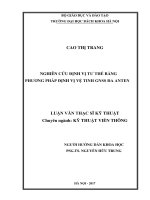 Nghiên cứu định vị tư thế bằng phương thức định vị gnss đa anten 