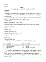 Giáo án thể dục 6 kì 1 soạn 5 hoạt động mới nhất