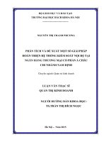 Phân tích và đề xuất một số giải pháp hoàn thiện hệ thống kiểm soát nội bộ tại ngân hàng thương mại cổ phần á châu chi nhánh nam định 