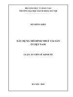 Xây dựng mô hình thuế tài sản ở việt nam 