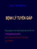 BỆNH TUYẾN GIÁP ppt _ BỆNH HỌC