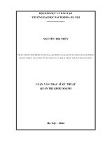 Phân tích tình hình sử dụng lao động và xây dựng một số giải pháp hoàn thiện tại công ty xây dựng và khai thác than thái nguyên 