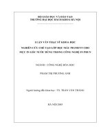 Nghiên cứu chế tạo lớp bọc màu pigment cho mực in gốc nước dùng trong công nghệ in phun 