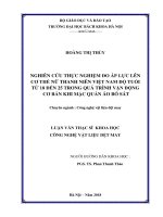 Nghiên cứu thực nghiệm đo áp lực lên cơ thể nữ thanh niên việt nam độ tuổi từ 18 đến 25 trong quá trình vận động cơ bản khi mặc quần áo bó sát 