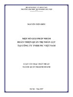 Một số giải pháp nhằm hoàn thiện quản trị nhân lực tại công ty tnhh pic việt nam 