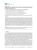 Nghiên cứu xây dựng bộ công cụ giám sát hoạt động mạng lưới trạm khí tượng thủy văn