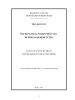 Ứng dụng mạng nơ ron nhân tạo để phân loại bệnh lý tim 