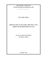 Thiết kế chế tạo máy phục hồi chức năng khớp gối cho bệnh nhân sau mổ 