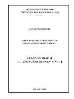 Chiến lược phát triển công ty cổ phần địa ốc 10 đến năm 2025 