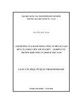 Ảnh hưởng của danh tiếng công ty đến sự cam kết của nhân viên với tổ chức   nghiên cứu trường hợp công ty bosch việt nam 