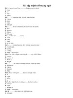 Bài tập mệnh đề trạng ngữ có đáp án | Tiếng Anh, Lớp 12 - Ôn Luyện