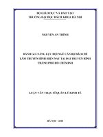 Đánh giá năng lực đội ngũ cán bộ báo chí làm truyền hình hiện nay tại đài truyền hình thành phố hồ chí minh 
