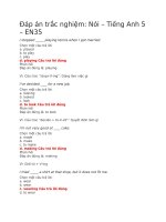 Đáp án trắc nghiệm nói – tiếng anh 5 – EN35 