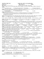 Đề kiểm tra 1 tiết môn vật lí lớp 11 năm 2018 lần 2 mã 1 | Vật Lý, Lớp 11 - Ôn Luyện