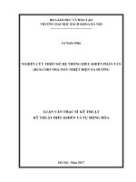 Nghiên cứu thiết kế hệ thống điều khiển phân tán (dcs) cho nhà máy nhiệt điện na dương 