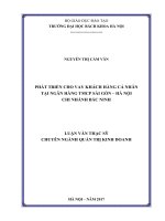 Phát triển cho vay khách hàng cá nhân tại ngân hàng tmcp sài gòn – hà nội, chi nhánh bắc ninh 