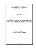 Phân tích và đề xuất một số giải pháp hoàn thiện quản lý thu bảo hiểm y tế tại bảo hiểm xã hội huyện giao thủy, tỉnh nam định  