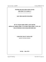 Hoạch định chiến lược nguồn nhân lực trong công ty cổ phần tổng công ty xây lắp dầu khí nghệ an giai đoạn đến năm 2020 