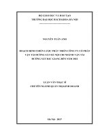 Hoạch định chiến lược phát triển công ty cổ phần vận tải đường sắt hà nội chi nhánh vận tải đường sắt bắc giang đến năm 2022 