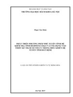 Phát triển phương pháp phủ tuyến tính để kiểm tra tính hurwitz chặt và ứng dụng vào thiết kế tham số tối ưu trong điều khiển hệ tuyến tính bất định 