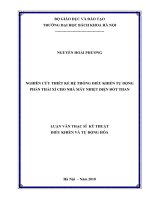 Nghiên cứu thiết kế hệ thống điều khiển tự động phần thải xỉ cho nhà máy nhiệt điện đốt than 