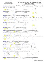 Đề kiểm tra giữa HK1 Toán 12 năm 2019 – 2020 trường Đinh Tiên Hoàng – BR VT | Toán học, Lớp 12 - Ôn Luyện