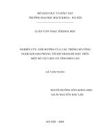 Nghiên cứu ảnh hưởng của các thông số công nghệ khi mài phẳng tới độ nhám bề mặt trên một số vật liệu có tính dẻo cao 