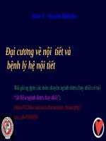 ĐẠI CƯƠNG BỆNH nội TIẾT ppt _ BỆNH HỌC